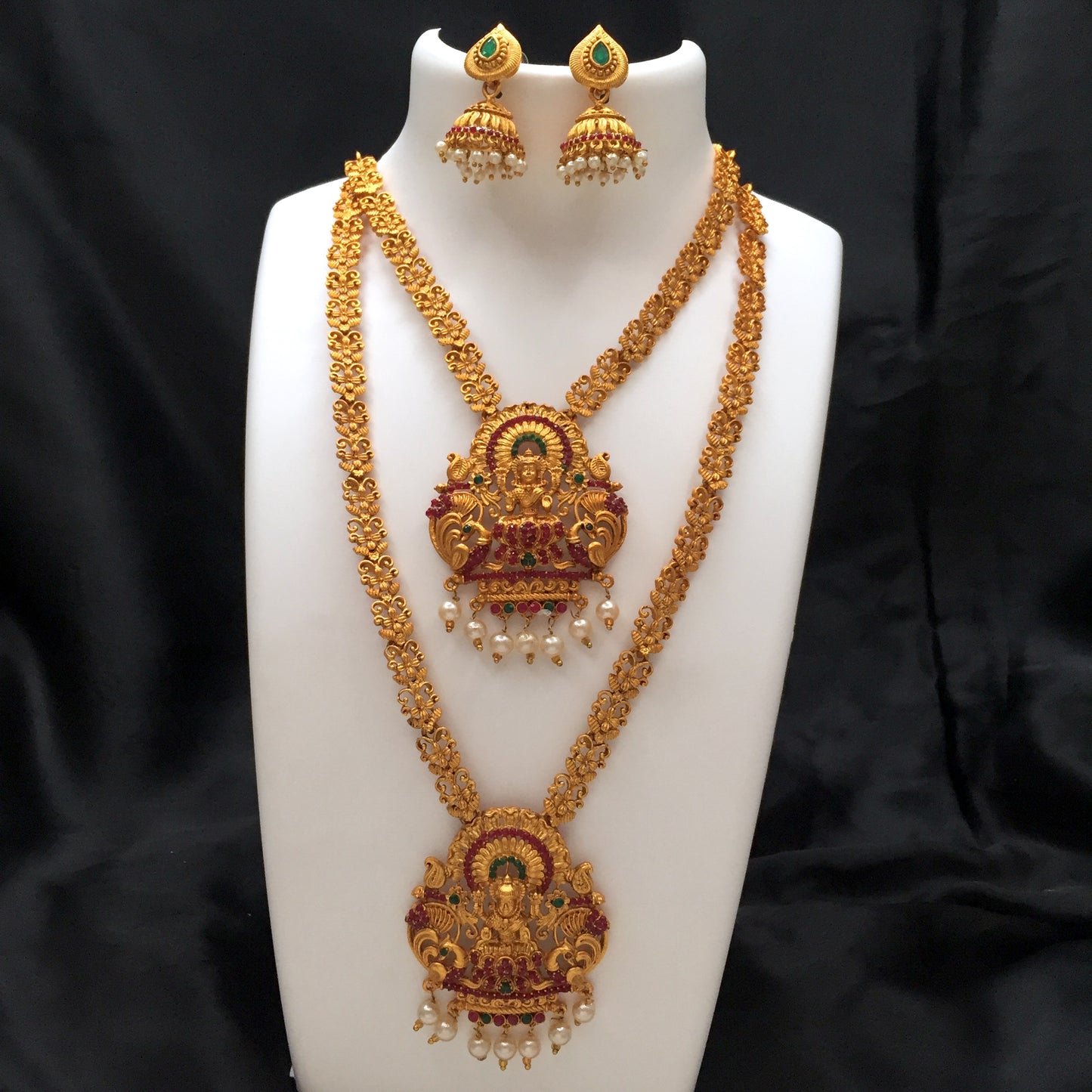 Lakshmi Design Combo Set with Jhumka Earrings