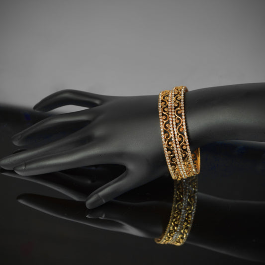 Sparsh AD Stone bangles with Gold Look