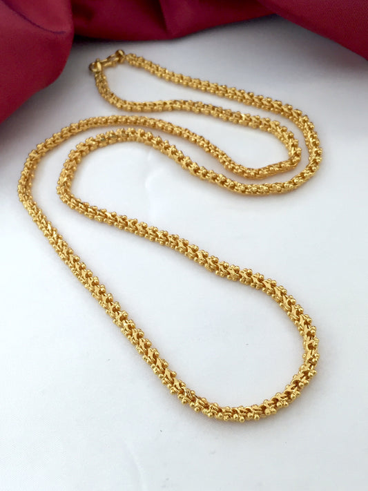 1 gm gold Micro Plated Gold Chain For men /women