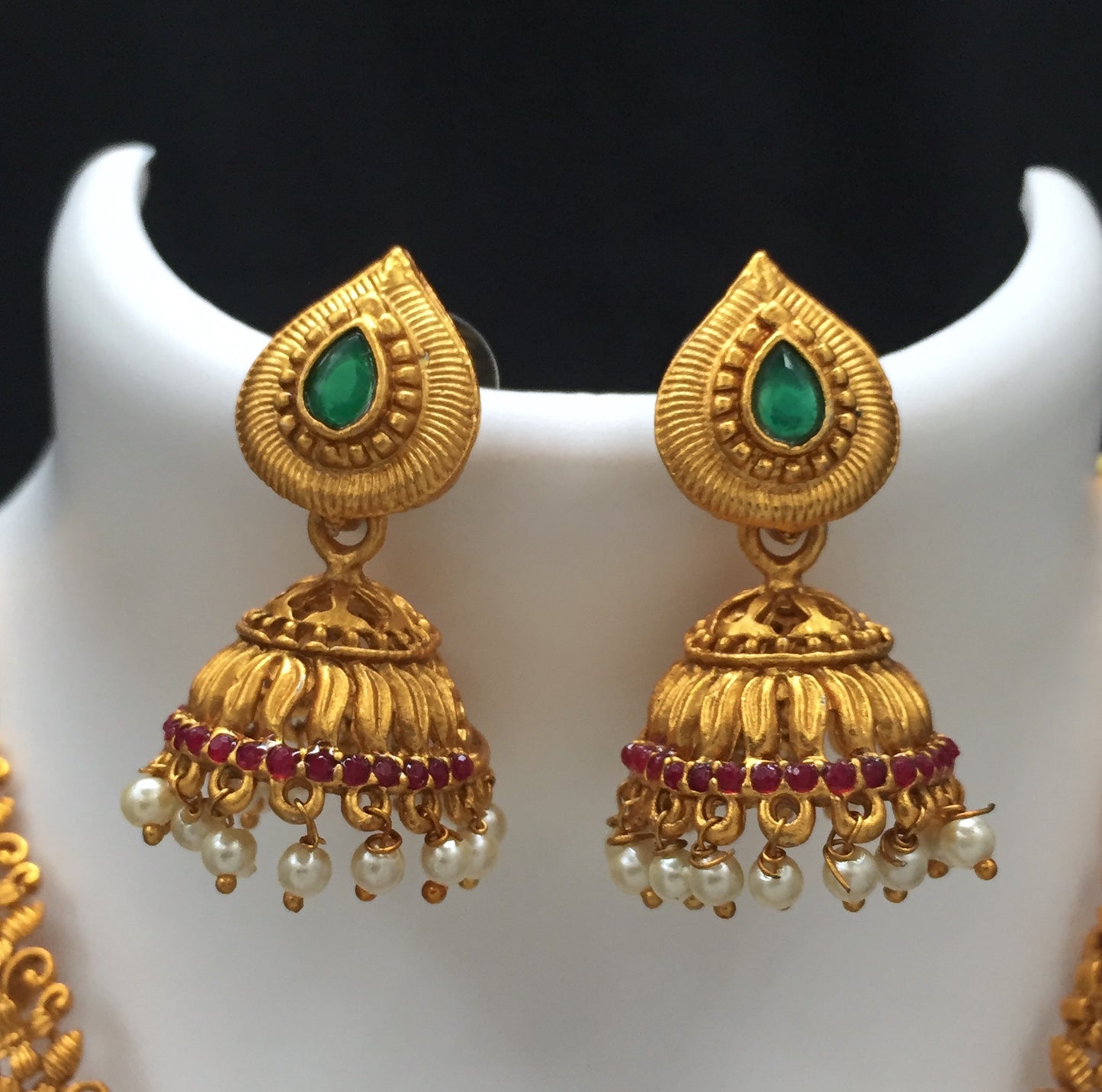 Lakshmi Design Combo Set with Jhumka Earrings