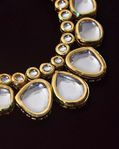 Mother Of Kundan Necklace With Earrings