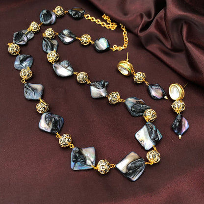 Mother of Pearl Premium Long Necklace Set