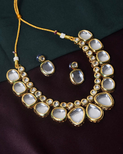 Mother of Kundan Necklace with Earrings