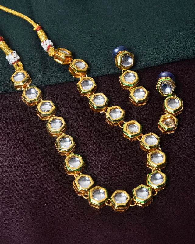 Single Line Premium Kundan Jewellery Set