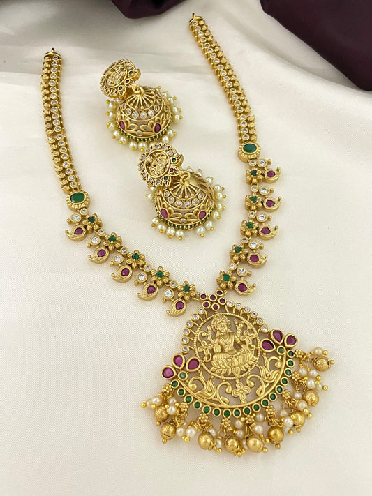 Sparsh Mango and Lakshmi Design Temple Jewellery Necklace Necklace