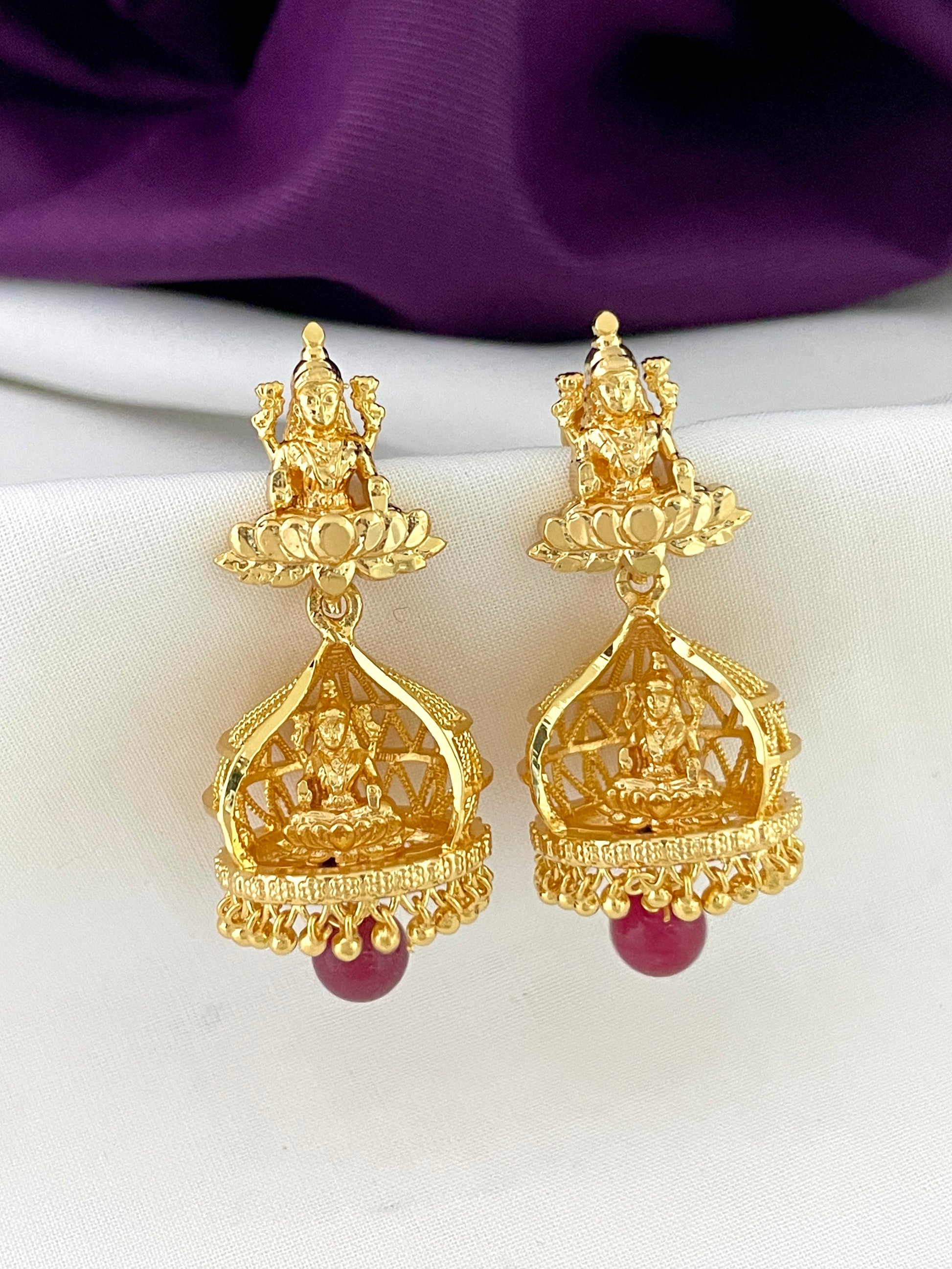 Sparsh Micro Plated Lakshmi Temple Earrings