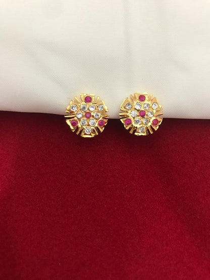 Sparsh Impon(five metal) Studs With American Daimond Stones