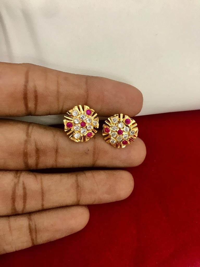 Sparsh Impon(five metal) Studs With American Daimond Stones